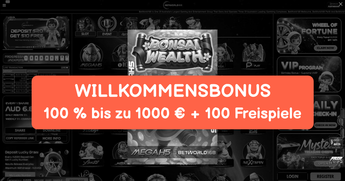 BetWorld Casino welcome bonus